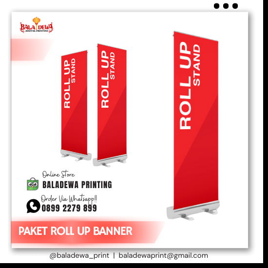 Roll Up Banner - Standar ( 85 x 200 cm)